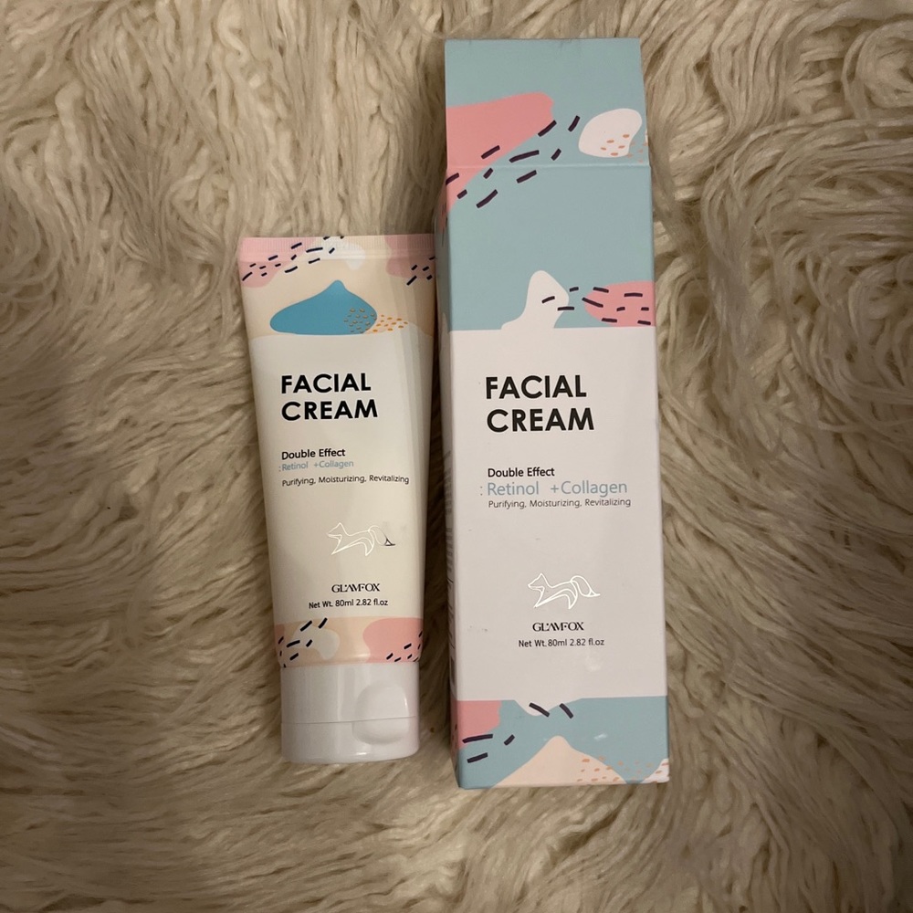 Glamfox Double Effect Retinol + Collagen Facial Cream 80 ml 2.82 oz New